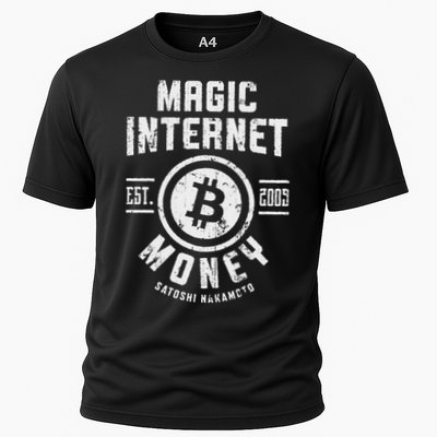 Bitcoin Magic Internet Money Btc Crypto Currency Blockchain Performance Shirt
