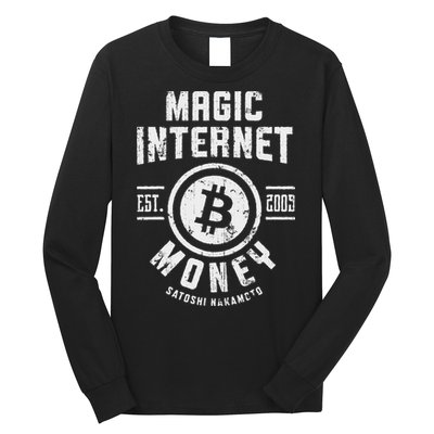 Bitcoin Magic Internet Money Btc Crypto Currency Blockchain Long Sleeve Shirt