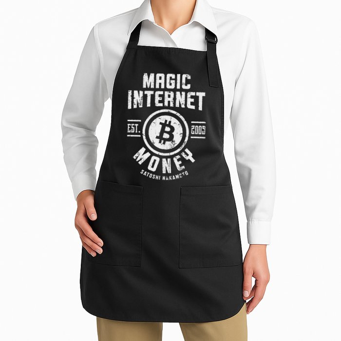 Bitcoin Magic Internet Money Btc Crypto Currency Blockchain Apron