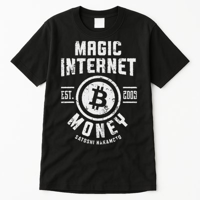 Bitcoin Magic Internet Money Btc Crypto Currency Blockchain Tall T-Shirt