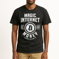 Bitcoin Magic Internet Money Btc Crypto Currency Blockchain Tall T-Shirt