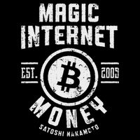 Bitcoin Magic Internet Money Btc Crypto Currency Blockchain Button