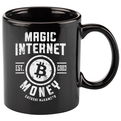 Bitcoin Magic Internet Money Btc Crypto Currency Blockchain 11oz C Handle Ceramic Mug