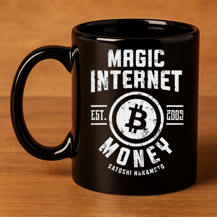 Bitcoin Magic Internet Money Btc Crypto Currency Blockchain 11oz C Handle Ceramic Mug