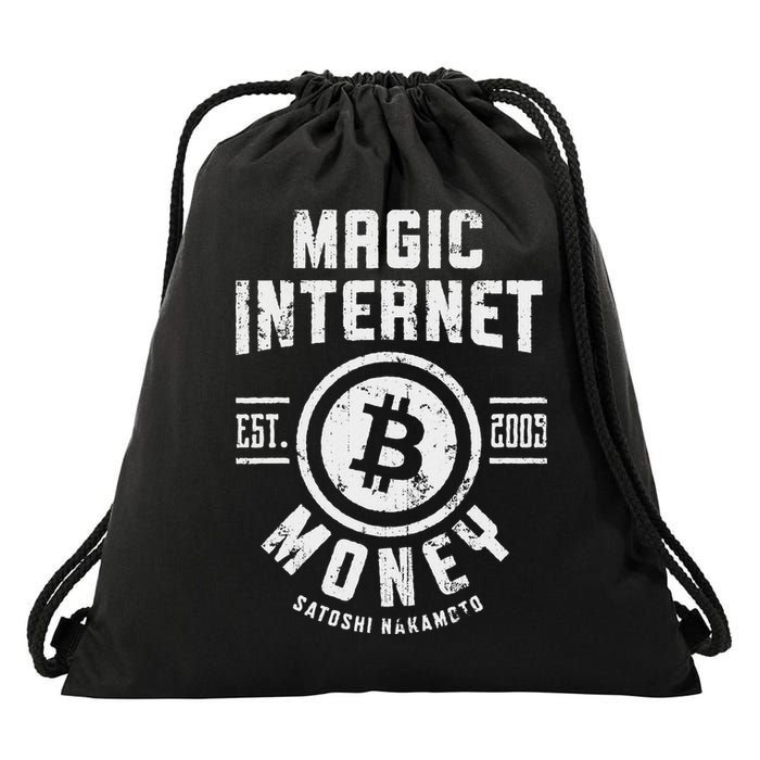 Bitcoin Magic Internet Money Btc Crypto Currency Blockchain Drawstring Bag