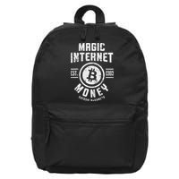 Bitcoin Magic Internet Money Btc Crypto Currency Blockchain 16 in Basic Backpack