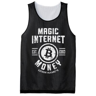 Bitcoin Magic Internet Money Btc Crypto Currency Blockchain Mesh Reversible Basketball Jersey Tank