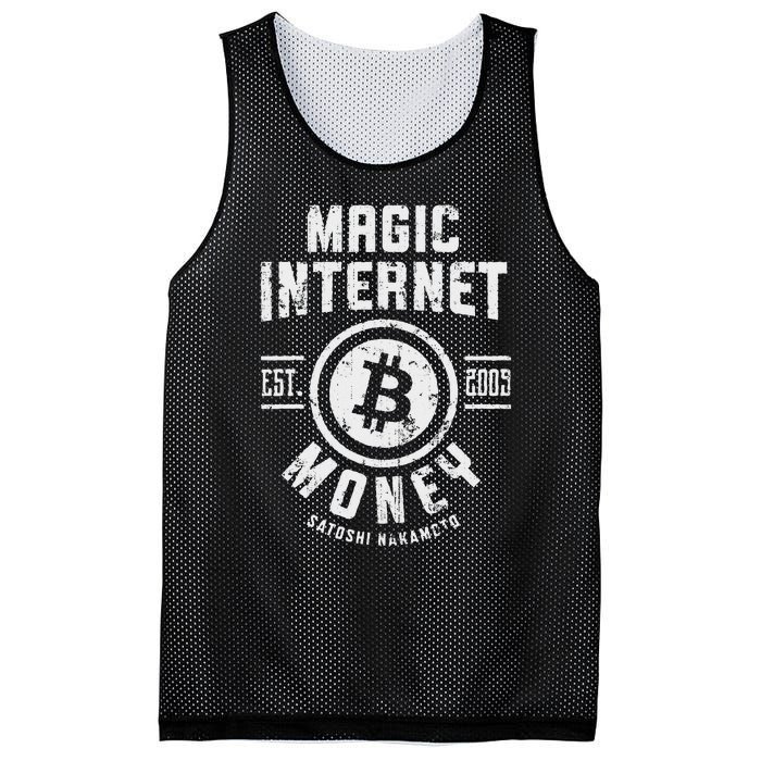 Bitcoin Magic Internet Money Btc Crypto Currency Blockchain Mesh Reversible Basketball Jersey Tank