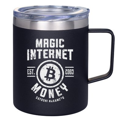 Bitcoin Magic Internet Money Btc Crypto Currency Blockchain 12oz Stainless Steel Coffee Mug