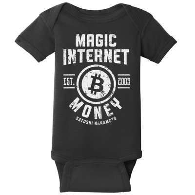 Bitcoin Magic Internet Money Btc Crypto Currency Blockchain Baby Bodysuit