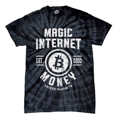 Bitcoin Magic Internet Money Btc Crypto Currency Blockchain Tie-Dye T-Shirt