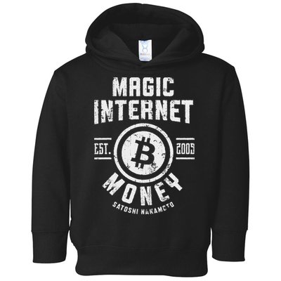 Bitcoin Magic Internet Money Btc Crypto Currency Blockchain Toddler Hoodie