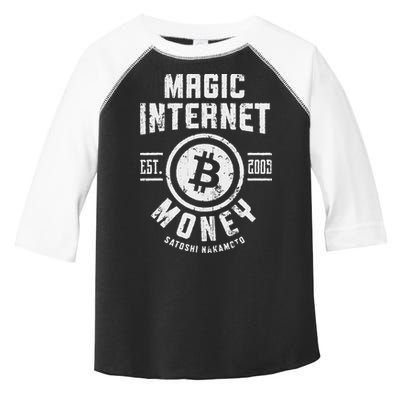 Bitcoin Magic Internet Money Btc Crypto Currency Blockchain Toddler Fine Jersey T-Shirt