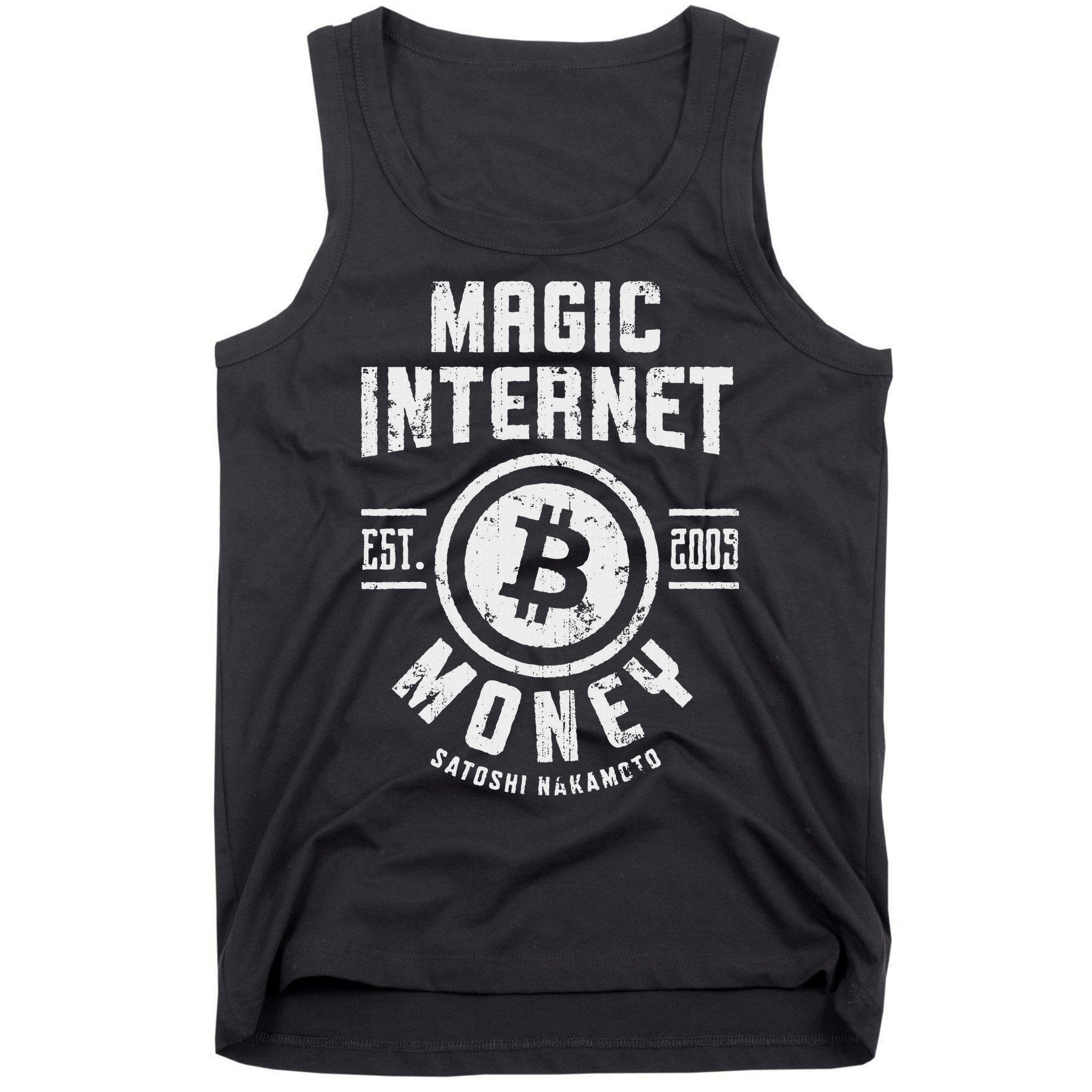 Bitcoin Magic Internet Money Btc Crypto Currency Blockchain Tank Top
