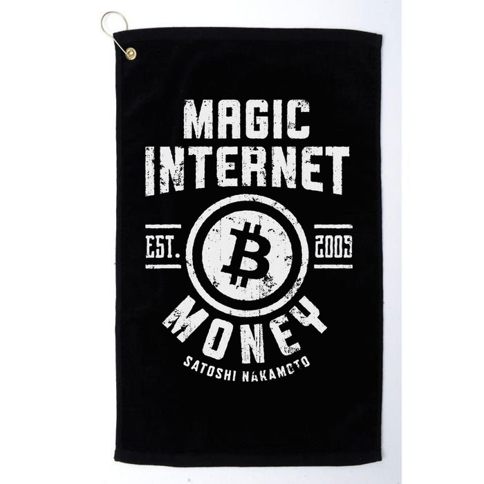Bitcoin Magic Internet Money Btc Crypto Currency Blockchain Golf Towel