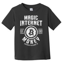 Bitcoin Magic Internet Money Btc Crypto Currency Blockchain Toddler T-Shirt