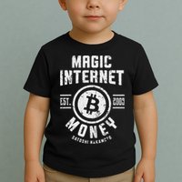 Bitcoin Magic Internet Money Btc Crypto Currency Blockchain Toddler T-Shirt