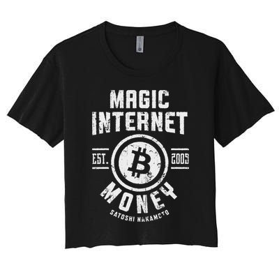 Bitcoin Magic Internet Money Btc Crypto Currency Blockchain Crop Top