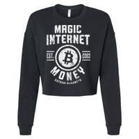 Bitcoin Magic Internet Money Btc Crypto Currency Blockchain Cropped Pullover Crew