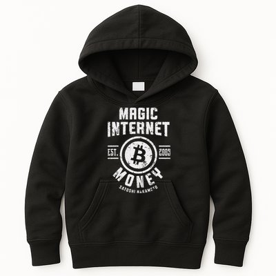 Bitcoin Magic Internet Money Btc Crypto Currency Blockchain Kids Hoodie