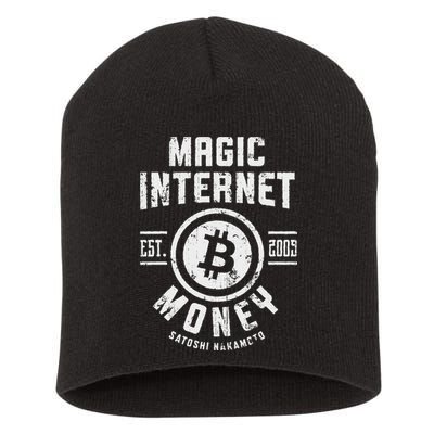 Bitcoin Magic Internet Money Btc Crypto Currency Blockchain Short Acrylic Beanie