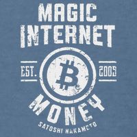 Bitcoin Magic Internet Money Btc Crypto Currency Blockchain Garment-Dyed Sweatshirt