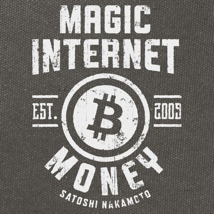 Bitcoin Magic Internet Money Btc Crypto Currency Blockchain Cotton Canvas Backpack