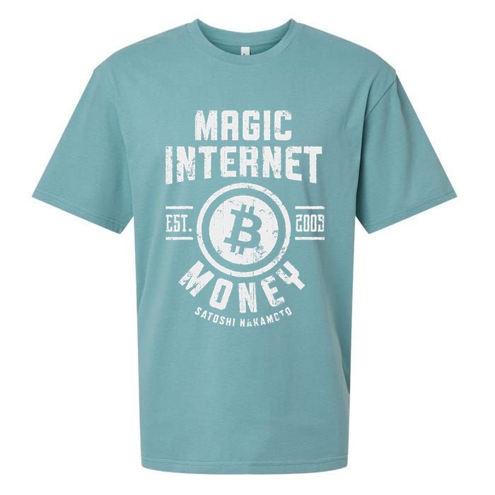 Bitcoin Magic Internet Money Btc Crypto Currency Blockchain Sueded Cloud Jersey T-Shirt