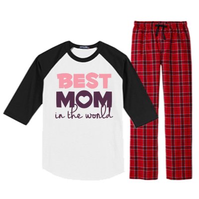 Best Mom In The World Gift Raglan Sleeve Pajama Set