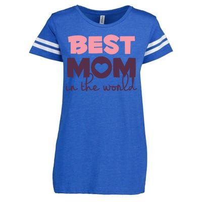 Best Mom In The World Gift Enza Ladies Jersey Football T-Shirt