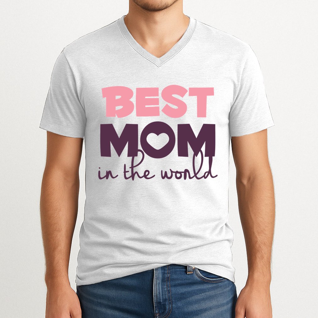 Best Mom In The World Gift V-Neck T-Shirt