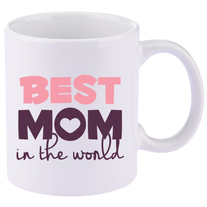 Best Mom In The World Gift 11oz C Handle Ceramic Mug