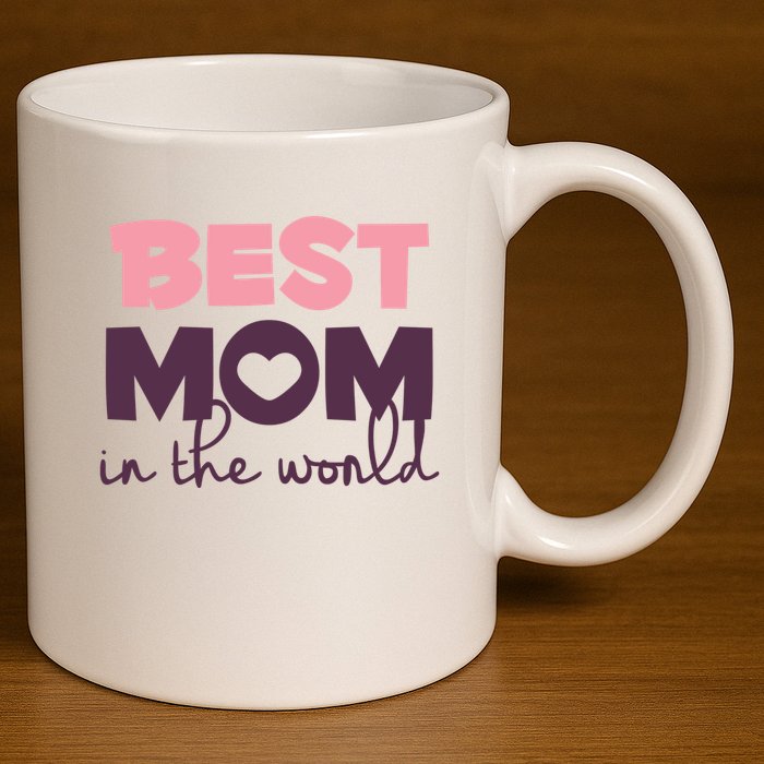 Best Mom In The World Gift 11oz C Handle Ceramic Mug