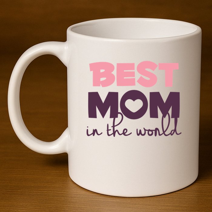 Best Mom In The World Gift 11oz C Handle Ceramic Mug