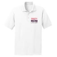 Best Mom In The World Gift PosiCharge RacerMesh Polo