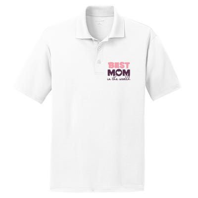 Best Mom In The World Gift PosiCharge RacerMesh Polo