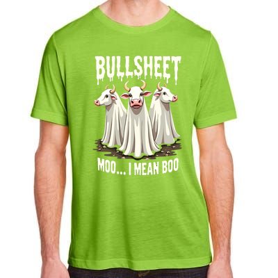 Bullsheet Moo I Mean Boo Funny Halloween Ghost Cow Pun Gift Adult ChromaSoft Performance T-Shirt