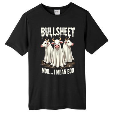 Bullsheet Moo I Mean Boo Funny Halloween Ghost Cow Pun Gift Tall Fusion ChromaSoft Performance T-Shirt