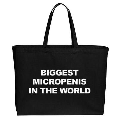 Biggest Micropenis In The World Cotton Canvas Jumbo Tote