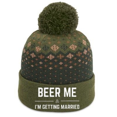 Beer Me Im Getting Married Men Funny Groom Bachelor Party The Baniff Cuffed Pom Beanie