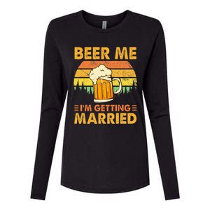 Beer Me Im Getting Married Men Funny Groom Bachelor Party Womens Cotton Relaxed Long Sleeve T-Shirt