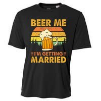 Beer Me Im Getting Married Men Funny Groom Bachelor Party Cooling Performance Crew T-Shirt