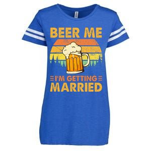 Beer Me Im Getting Married Men Funny Groom Bachelor Party Enza Ladies Jersey Football T-Shirt