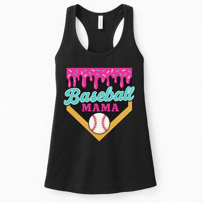Baseball Mama Ice Cream Drip Womens Tank Top