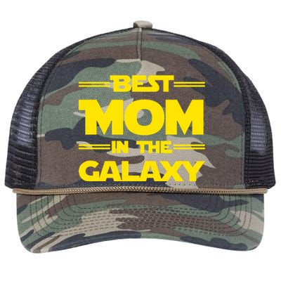 Best Mom In The Galaxy Retro Rope Trucker Hat Cap