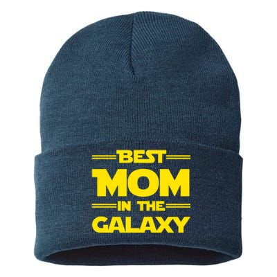 Best Mom In The Galaxy Sustainable Knit Beanie