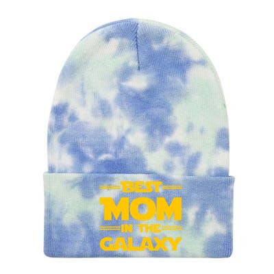 Best Mom In The Galaxy Tie Dye 12in Knit Beanie