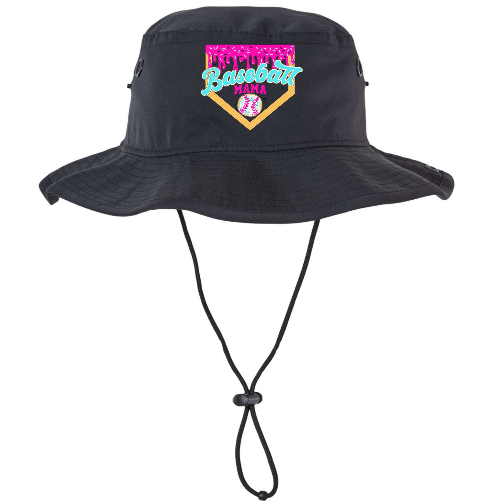 Baseball Mama Ice Cream Drip Funny Baseball Mother's Day  Bucket Hat
