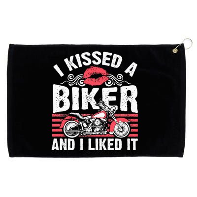 Bikers Motorcycling I Kissed A Biker And I Liked It Grommeted Golf Towel