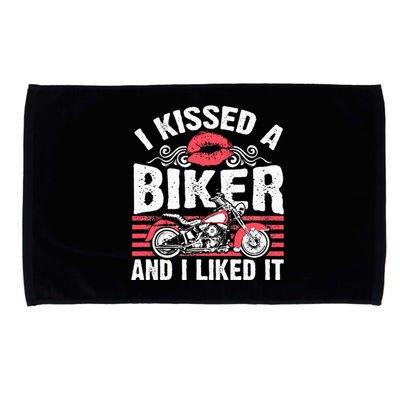 Bikers Motorcycling I Kissed A Biker And I Liked It Microfiber Hand Towel